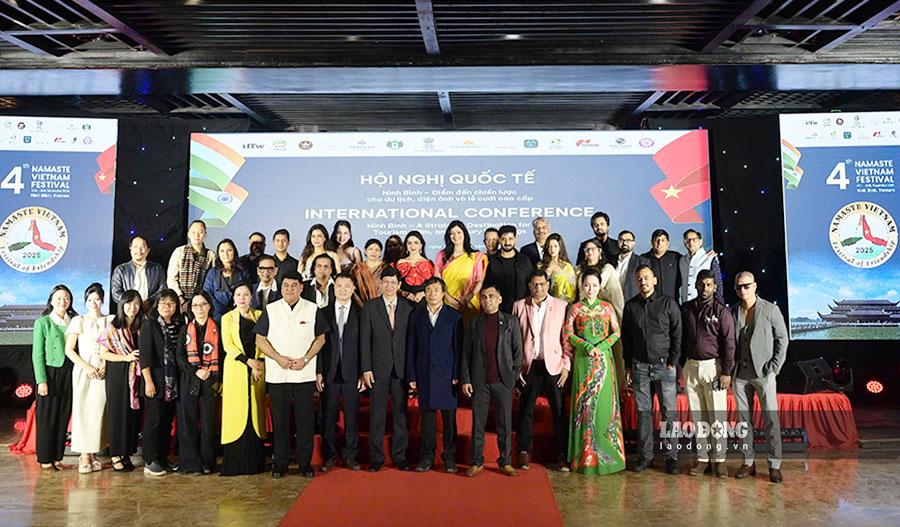 Hoi nghi quoc te voi chu de “Ninh Binh - diem den chien luoc cho du lich, dien anh va le cuoi cao cap” dien ra tai Khu du lich quoc gia Tam Chuc, Ninh Binh. Anh: Quynh Nhi