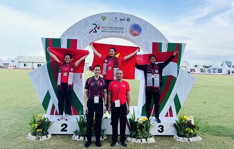 Vietnamese athletes won medals at the 2025 Southeast Asian Youth Championship. Photo: Nguyen Duc