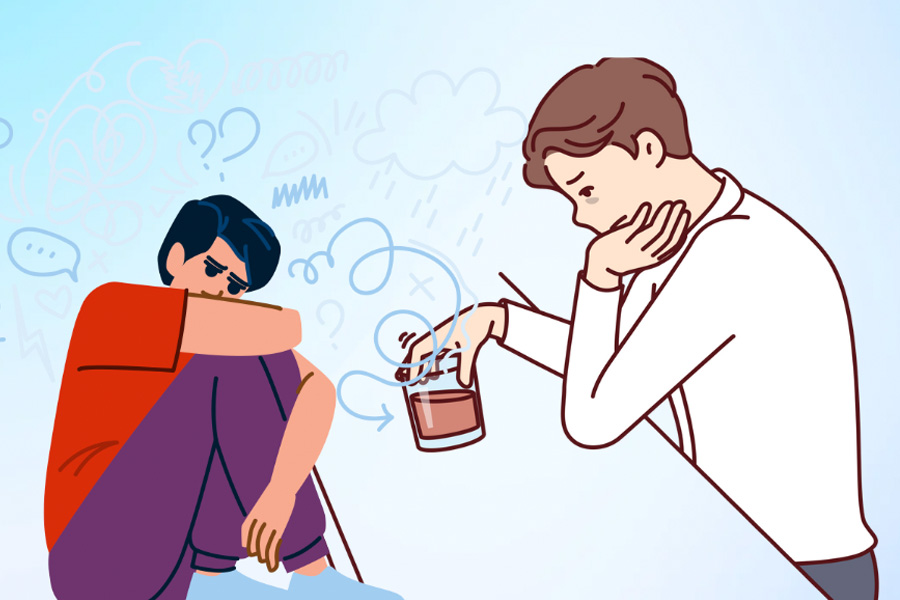 Many studies show that alcohol is harmful to health and for people with mental problems such as depression or anxiety... Graphics: Thien Nhan