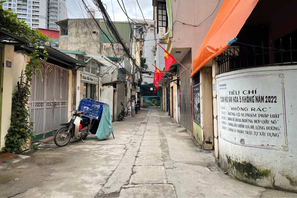 For houses in alleys with airy frontages in Thanh Xuan area, the price ranges from 150-300 million VND/m2. Photo: Thanh Binh