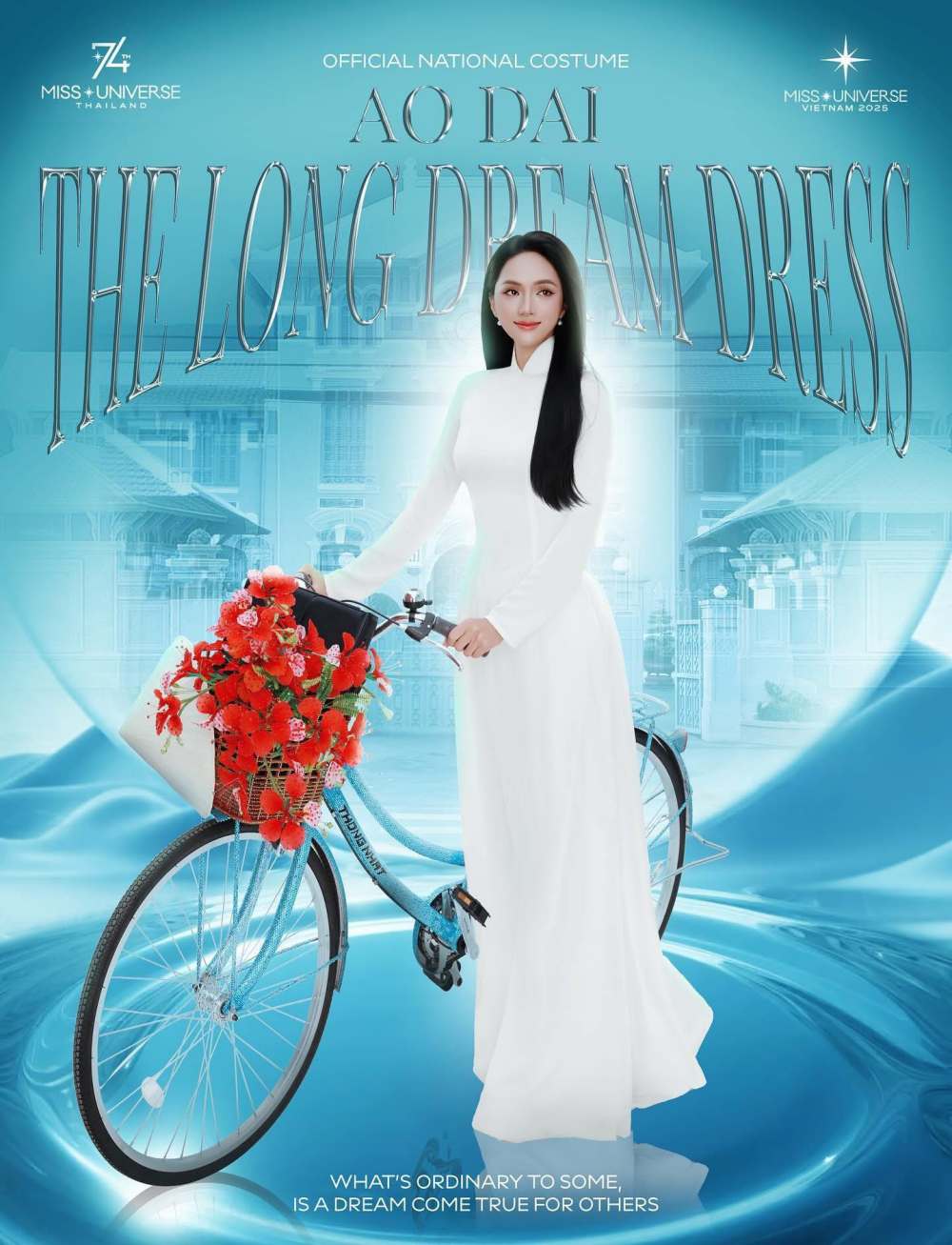 Hoa hau Huong Giang mac thiet ke ao dai cua Ngo Manh Dong Dong.  Anh: Facebook nhan vat.