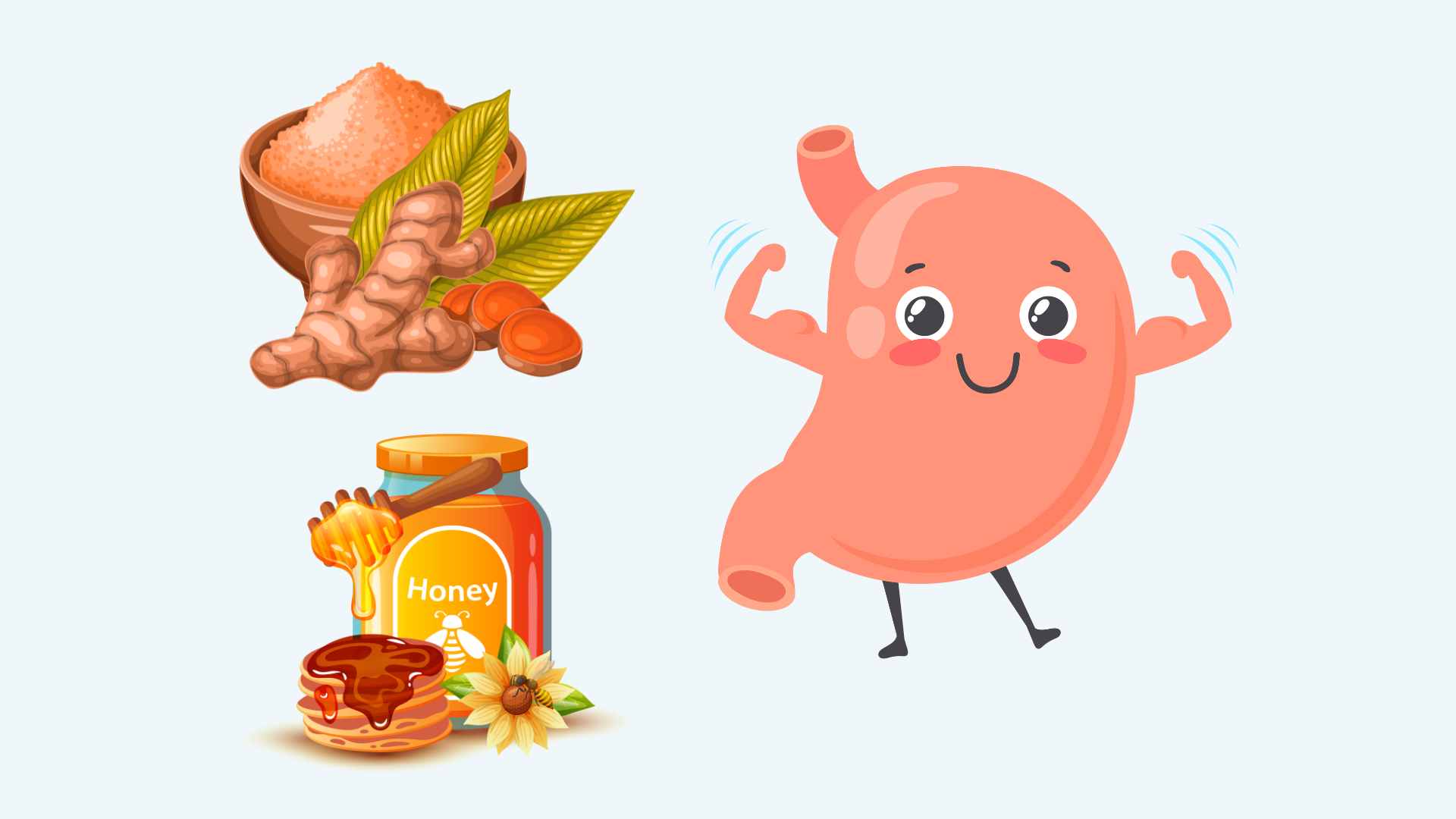 위장병을 '구제'하는 꿀 강황 공식 공개. 그래픽 이미지: Hoang Loc.