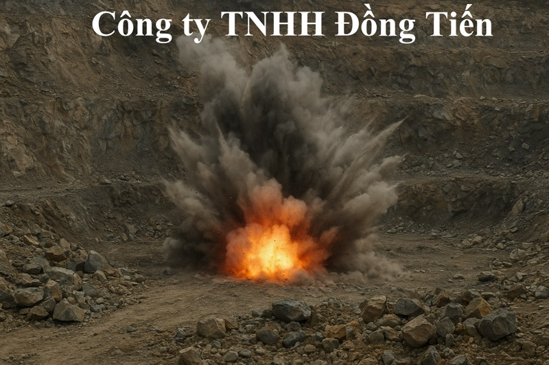 La societe TNHH Dong Tien a ete sanctionnee par les autorites competentes de Lao Cai pour non-respect des reglementations sur les ressources humaines et les dossiers d'explosion de mine. Photo graphique : Dinh Dai