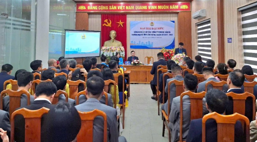 The Trade Union of Ha Tinh Minerals and Trading Corporation held its 7th Congress for the 2025-2030 term. Photo: Ha Tinh Trade Union