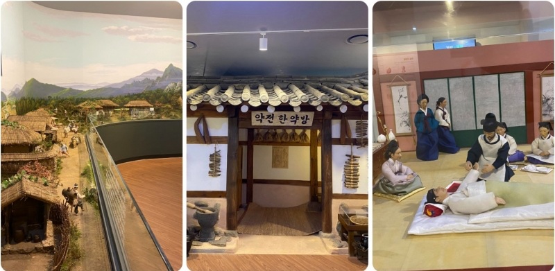 Lang duoc lieu, phong thuoc va khung canh y si thoi xua kham benh duoc mo phong lai chi tiet va tinh te. Anh: Nguyen Thi Huyen Trang  