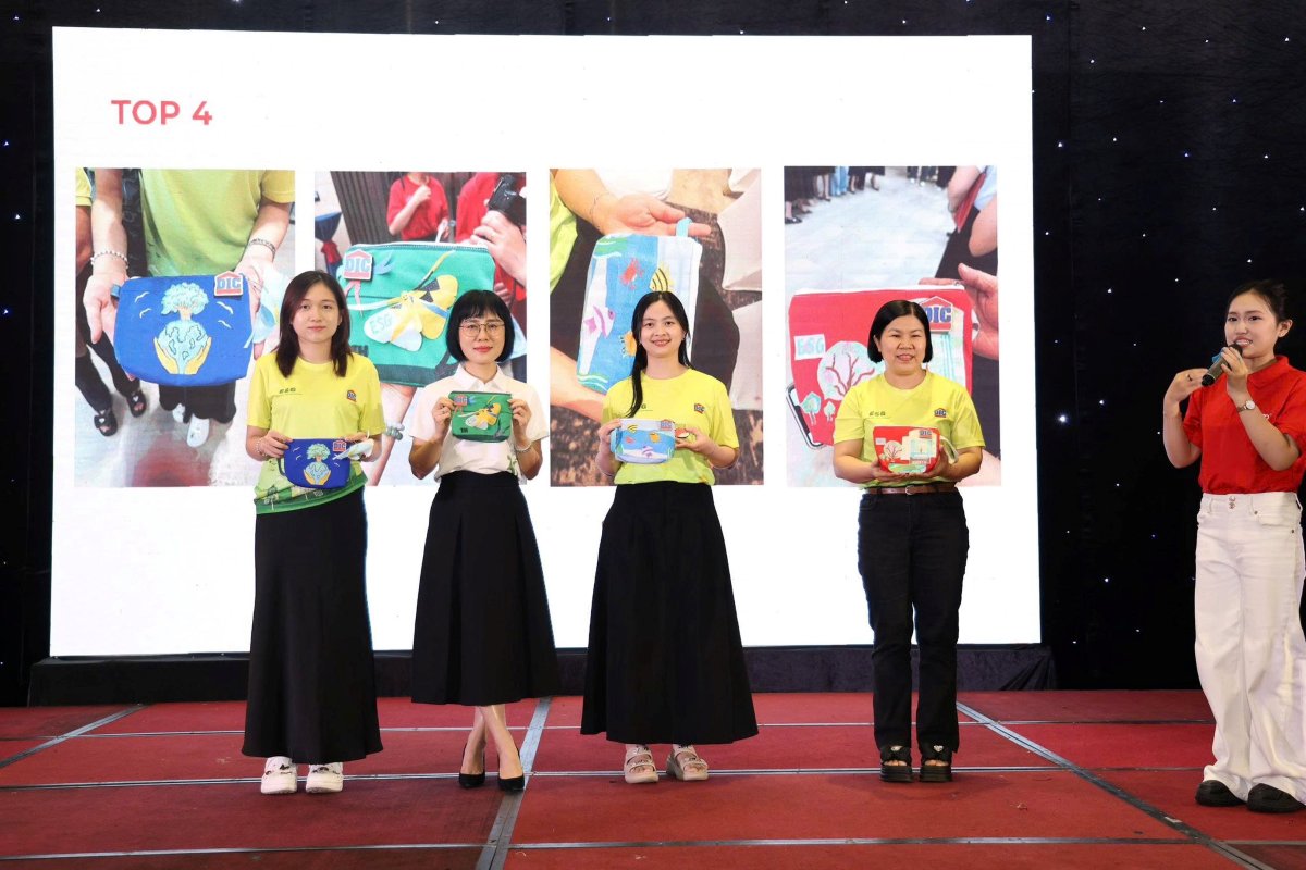 ワークショッププログラムで組合員が実施したいくつかのリサイクル製品。写真:CDDIC