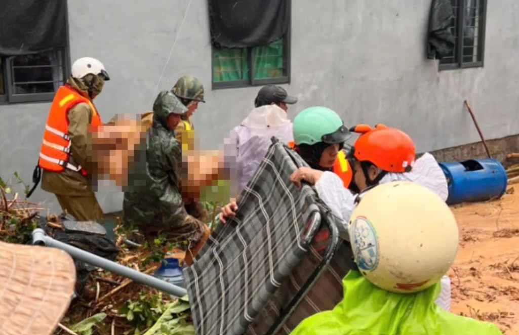 Landslide scene. Photo: Provided by the people