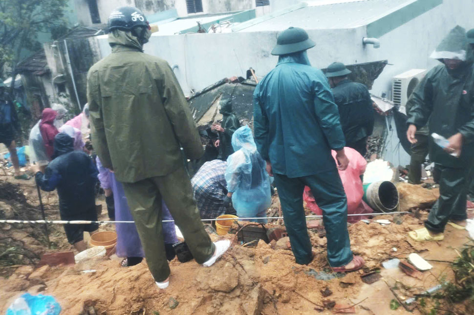 Hien truong vu sat lo. Anh: Hoai Phuong