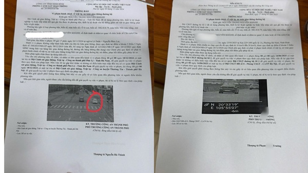 Hinh anh ghi lai loi vi pham cua chiec xe Kia va Huynhdai cung bien so voi chiec Focus. Anh: Nguyen Ninh