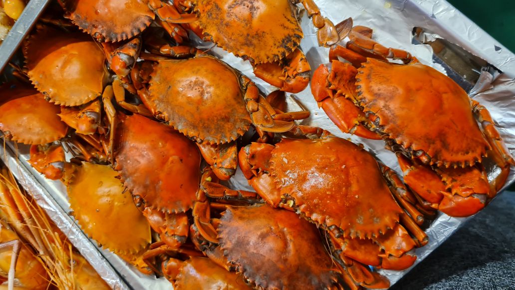 Nhieu gian hang cho biet, luong cua Ca Mau tieu thu manh tai Ngay hoi cua Ca Mau. Anh: Nhat Ho