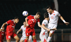 베트남 대표팀 2027 아시안컵 예선에서 라오스와 격돌. 사진: 민단