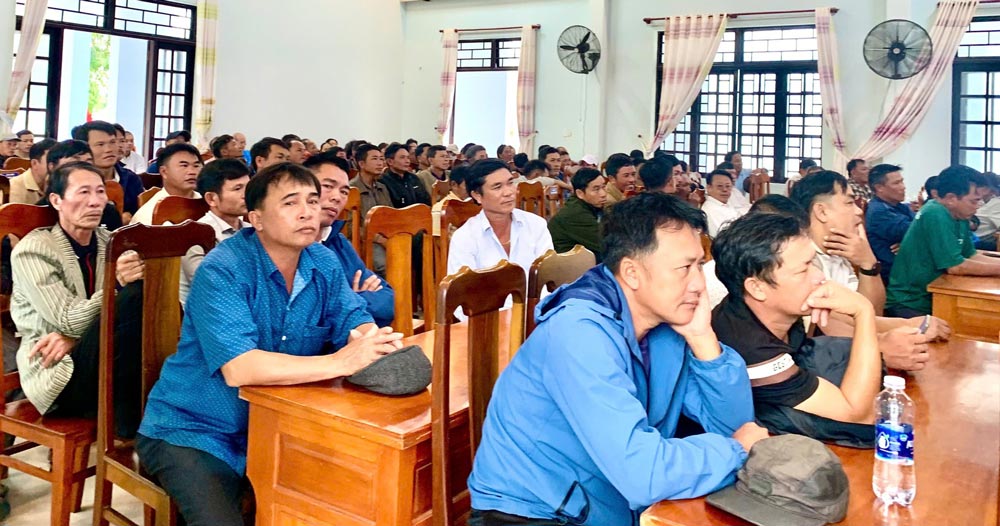 La Federation du travail de la ville de Da Nang sensibilise aux politiques d'assurance sociale pour les membres des syndicats de peche. Photo : Syndicat de Da Nang.