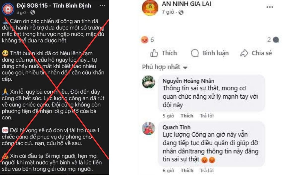 Co quan chuc nang bac bo thong tin khong chinh xac. Anh: Cong an