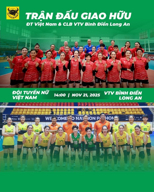 Tuyen bong chuyen nu Viet Nam dau VTV Binh Dien Long An vao ngay 21.1. Anh: VTV BDLA