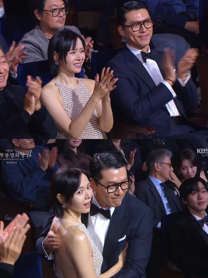 Son Ye Jin va Hyun Bin la tam diem cua le trao giai. Anh: cat tu video