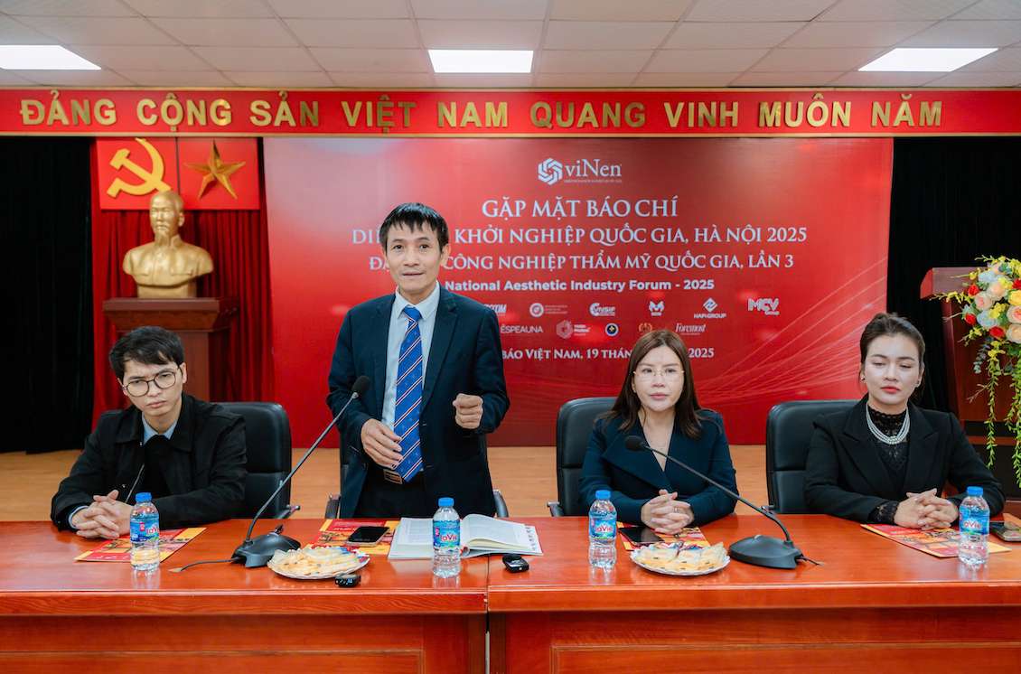 Cong bo chuong trinh “Dien dan Khoi nghiep Quoc gia – Ha Noi 2025”. Anh: Ban to chuc