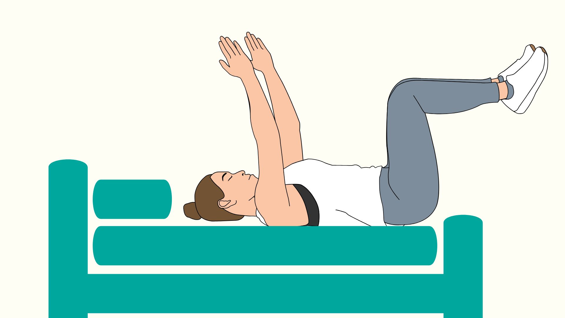 Spending a few minutes on the bed every day helps reduce belly fat. Graphics: Thanh Thanh