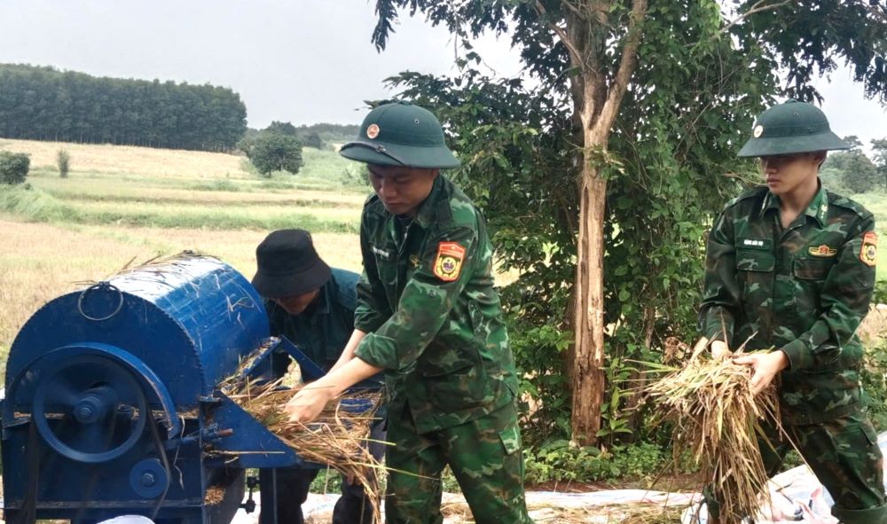 May tuot lua duoc dua den ngay ben thua ruong. Anh: Van Chinh