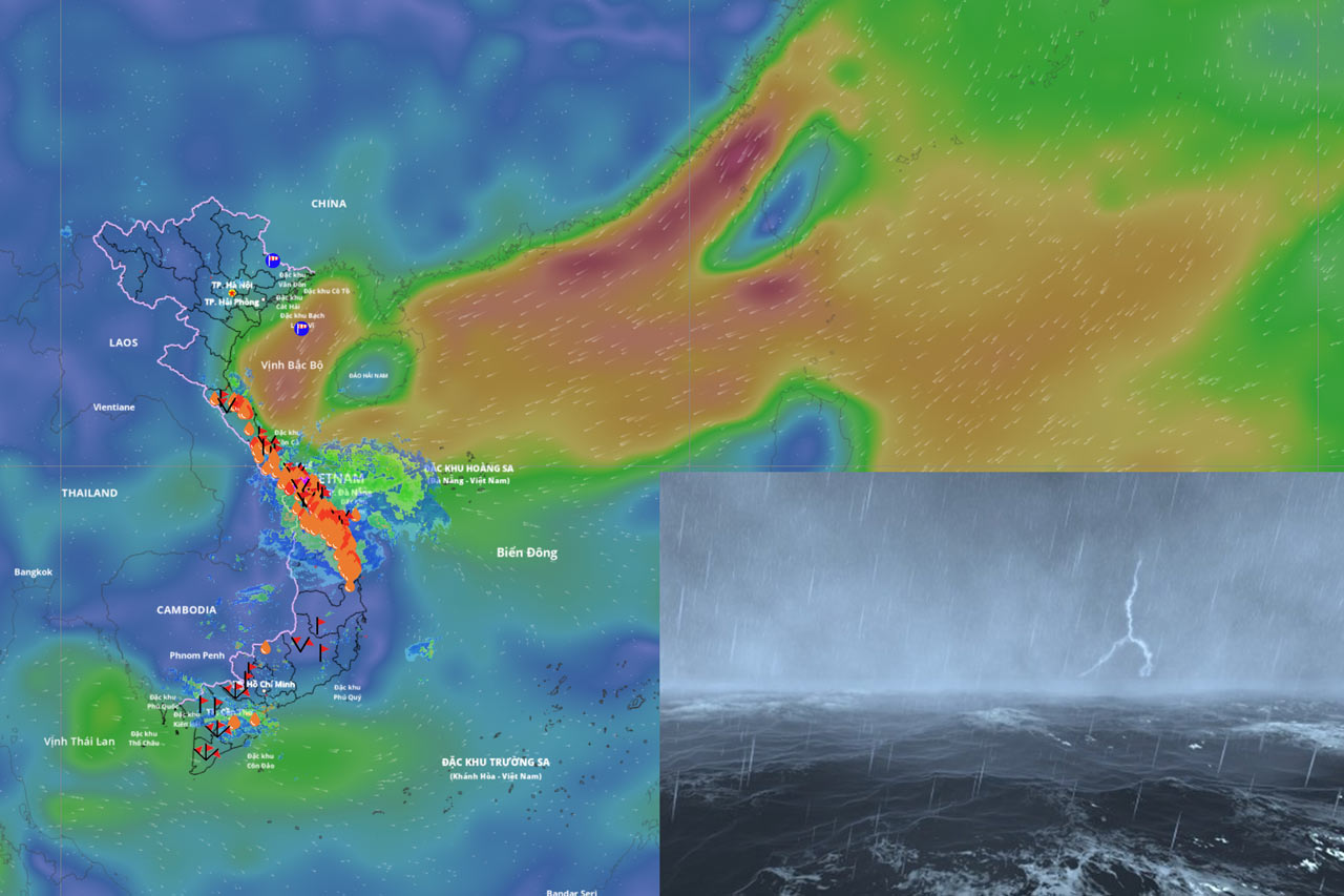 Forecast of the time when the East Sea will welcome storm No. 13 Kalmaegi and provinces at risk of heavy rain and strong winds