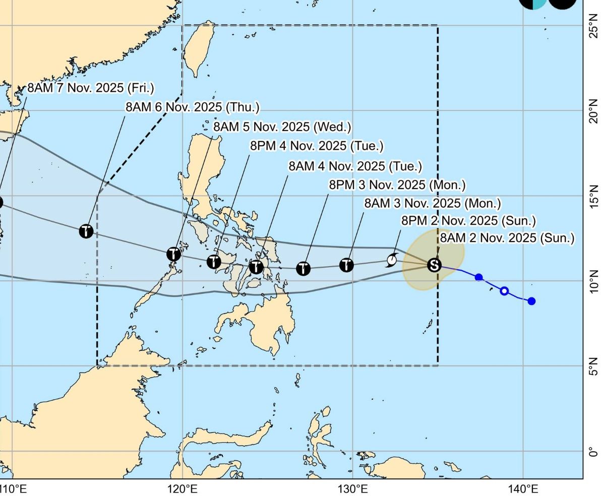 Forecast of the path of storm Kalmaegi (Tino), the predecessor of storm No. 13 in the East Sea. Photo: PAGASA