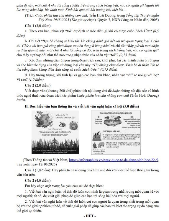 De thi tham khao tuyen sinh 10 mon Ngu van o TPHCM nam 2026. Nguon: So GDDT TPHCM