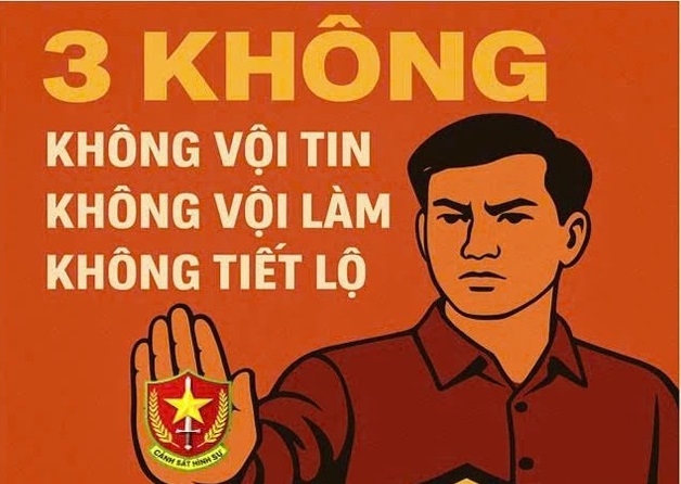 Banner cảnh báo của Công an TPHCM về các hình thức lừa “bắt cóc online“. Ảnh: Công an
