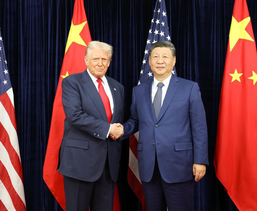US President Donald Trump meets with General Secretary and President of China Xi Jinping in Busan, South Korea, on October 30, 2025. Photo: Xinhua