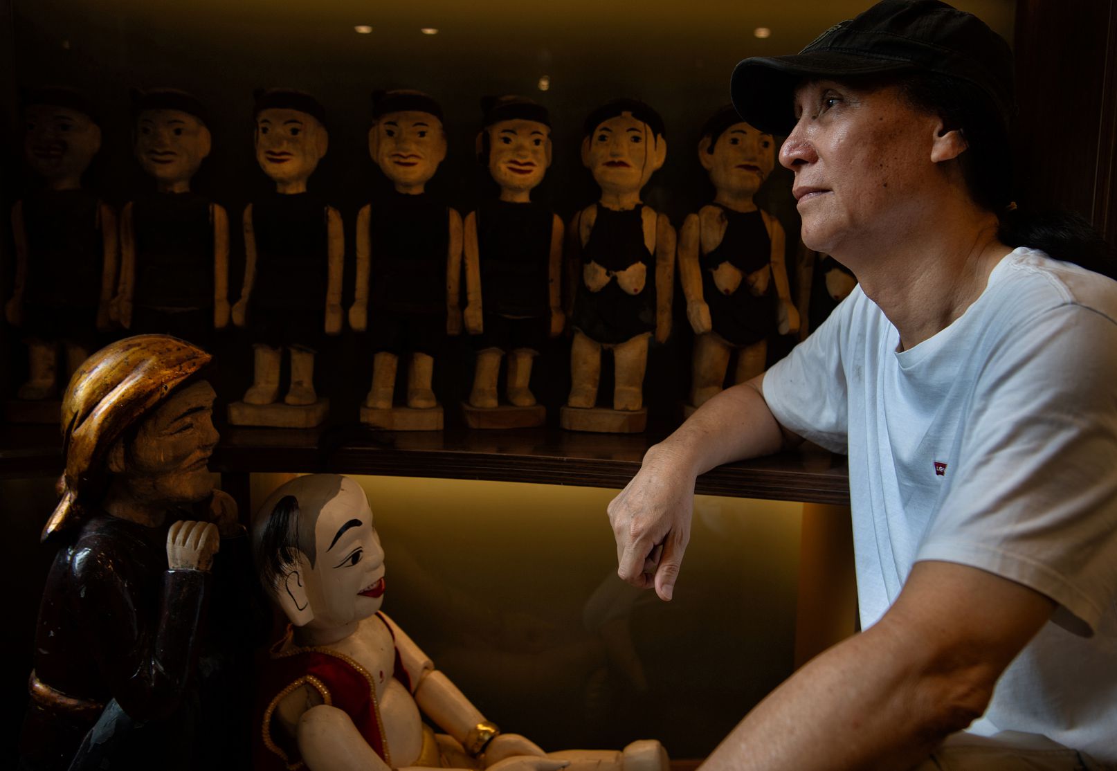 Nghe si uu tu Chu Luong luon tran tro voi su phat trien cua nghe thuat mua roi nuoc. Anh: Viet Van