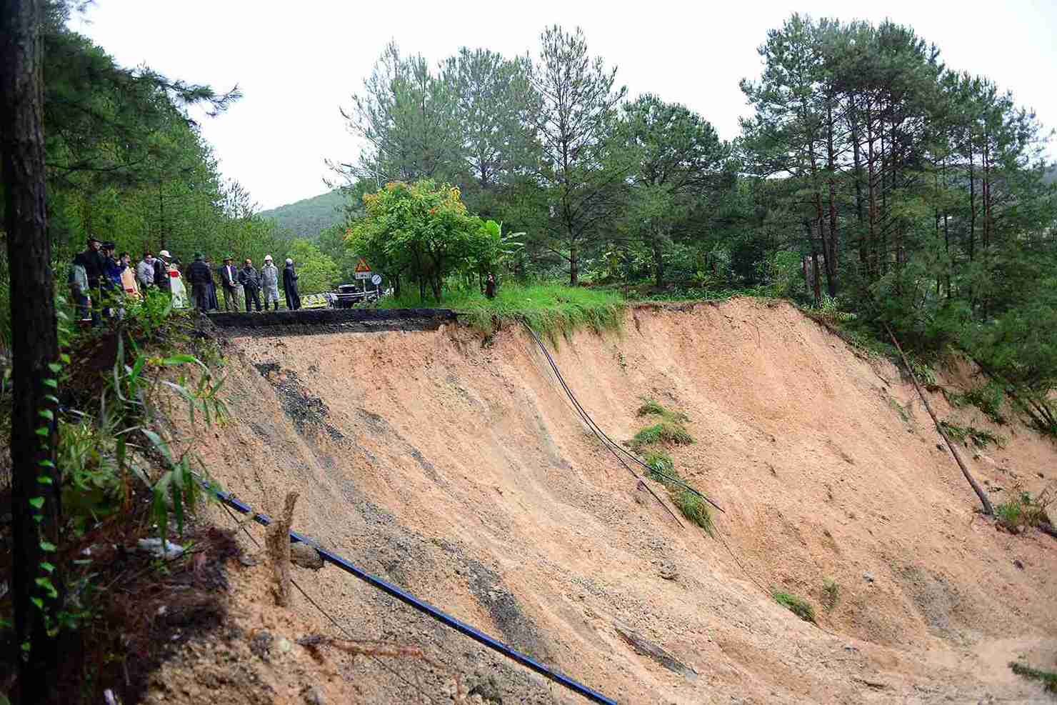 Sat lo lam dut gay hoan toan ca hai chieu luu thong, khien deo Mimosa — cua ngo noi TP.Ho Chi Minh voi Da Lat — bi te liet. Anh: Phuc Khanh