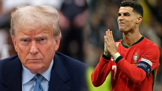 US President Donald Trump and Cristiano Ronaldo