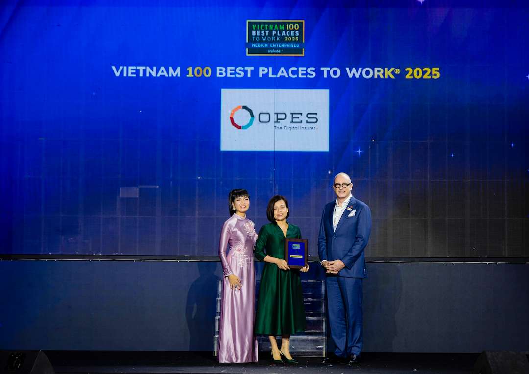 OPES giu vi tri Top 5 Noi lam viec tot nhat trong nhom nganh bao hiem. Anh: VPBank