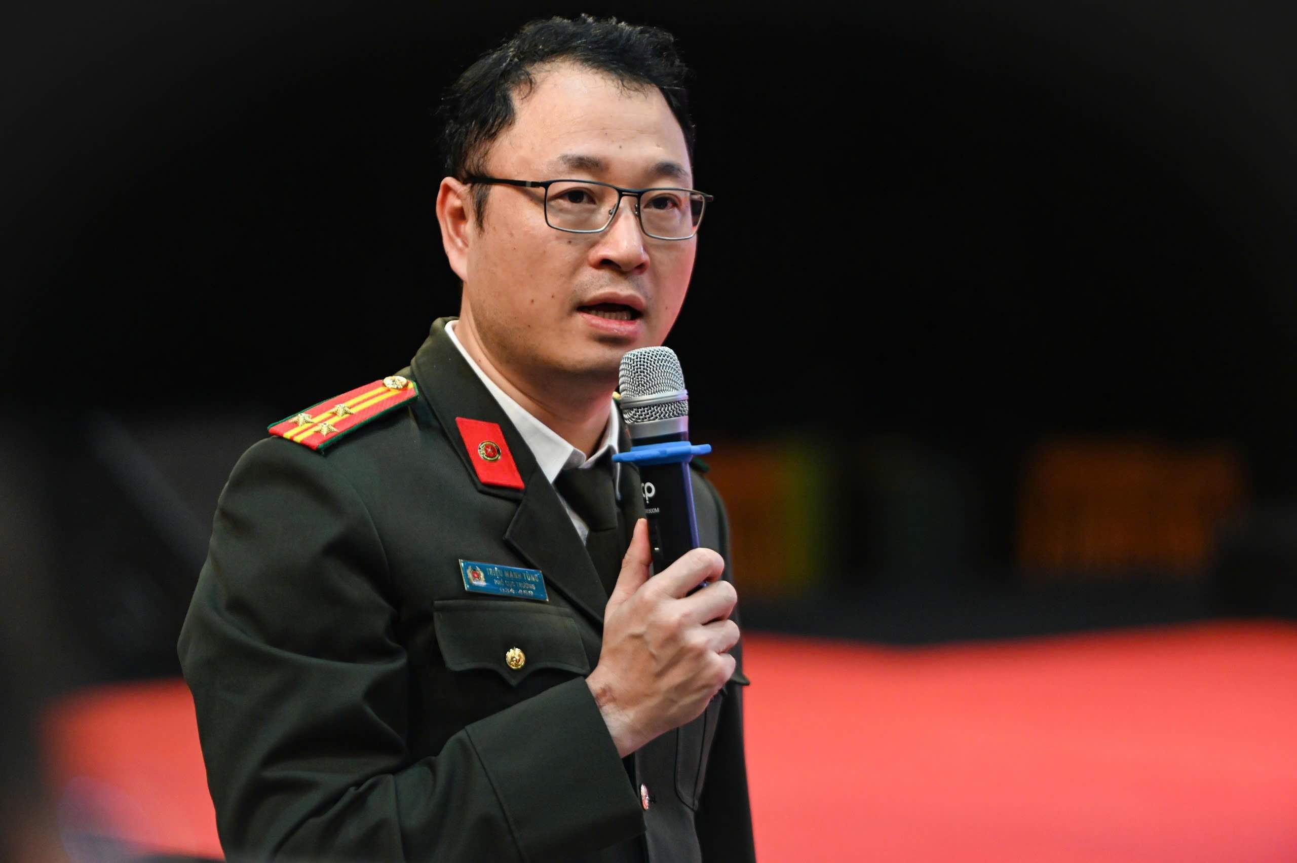 Lieutenant Colonel Trieu Manh Tung - Deputy Director of the Department of Cyber Security and High-Tech Crime Prevention (Ministry of Public Security). Photo: Huong Nha