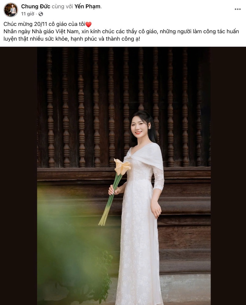 Bai dang cua ong xa cuu tuyen thu Pham Thi Yen. Anh: Facebook nhan vat