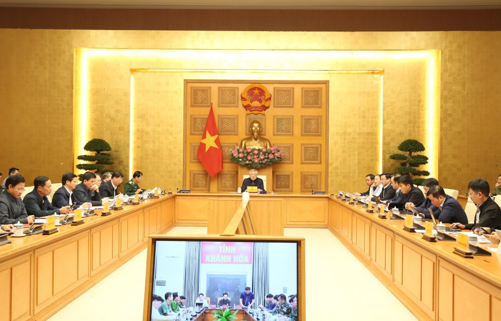 Pho Thu tuong Thuong truc Chinh phu Nguyen Hoa Binh du tai diem cau tru so Chinh phu. Anh VGP/Dinh Hai 