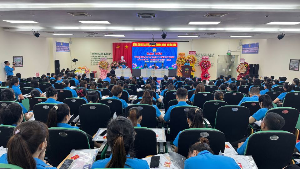 Ngay 21.11 Cong doan Cong ty TNHH Ty Xuan to chuc Dai hoi nhiem ky 2025 - 2030. Anh: Hoang Loc