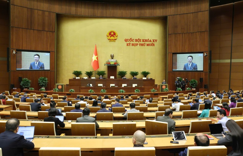Phien hop cua Quoc hoi sang 21.11. Anh: Pham Dong