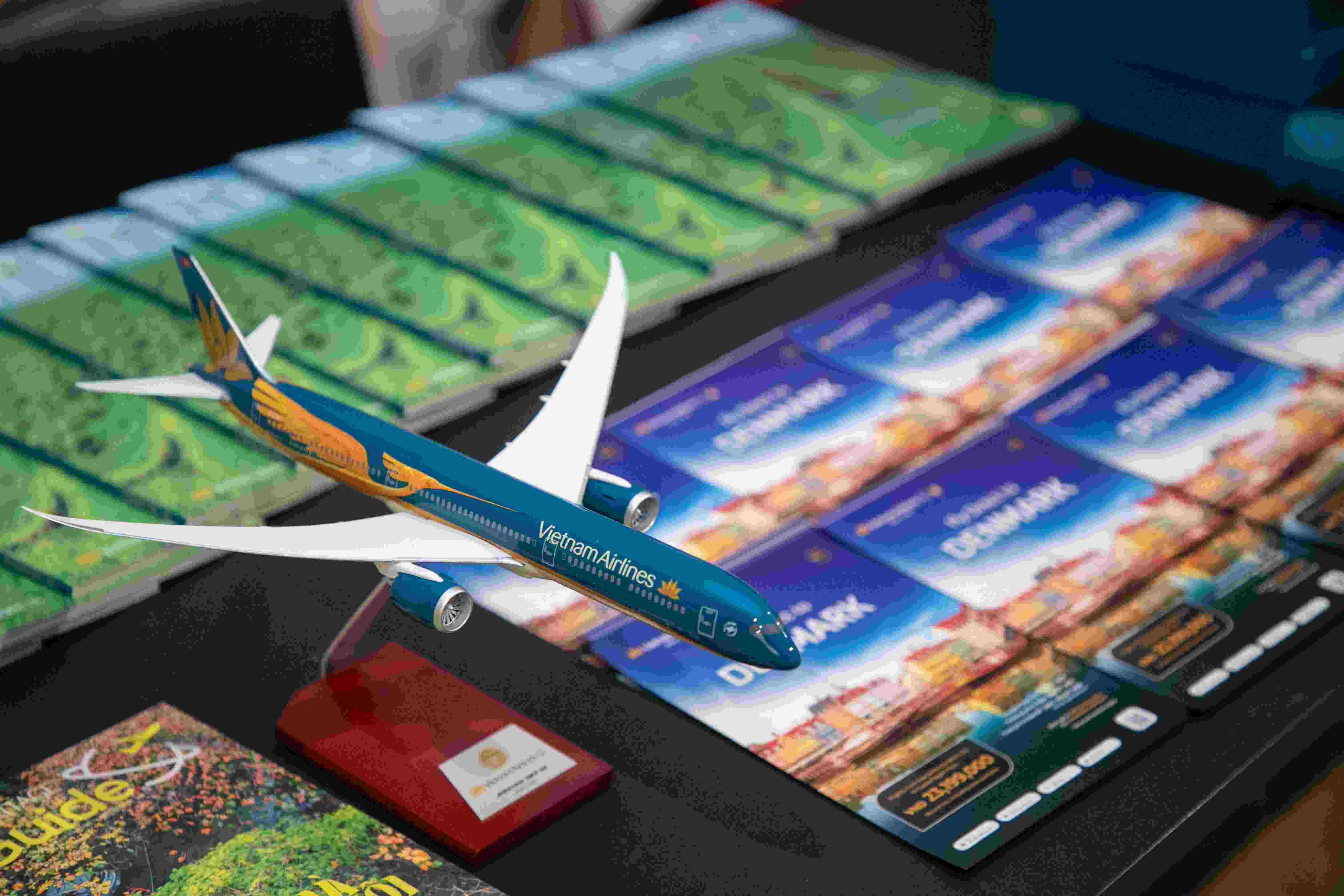 Đường bay thẳng TP.HCM - Copenhagen sẽ được khai thác với tần suất 3 chuyến mỗi tuần bằng tàu bay thân rộng Boeing 787-9 Dreamliner, mang đến trải nghiệm bay thoải mái nhất cho hành khác. Ảnh: Vietnam Airlines