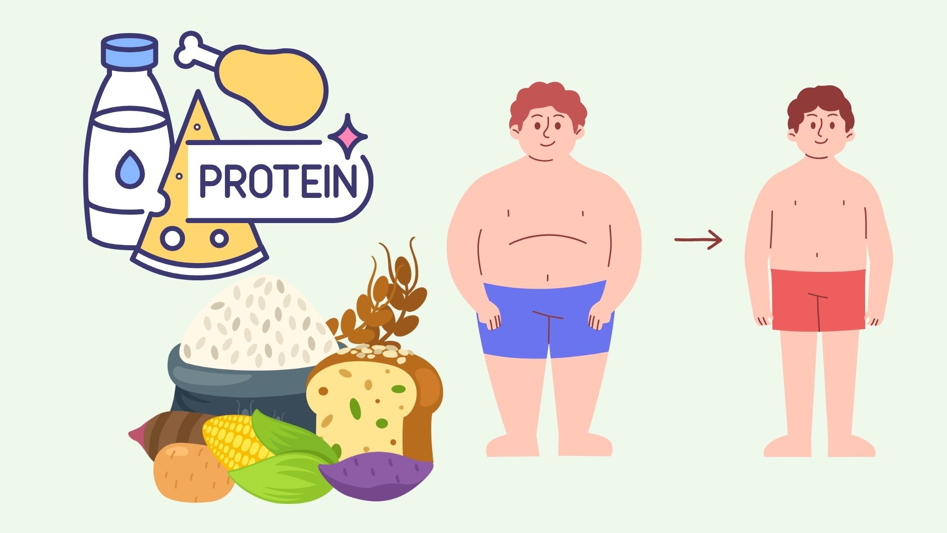 남성의 뱃살을 효과적으로 빼는 현명한 식습관 팁. 그래픽: 린단