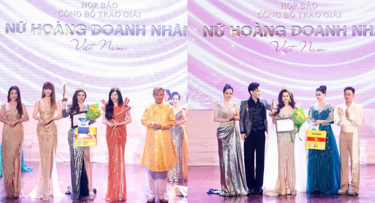 ベトナム・ビジネス・クイーン・コンテストに出場した実業家のファム・ティ・ゴック・ズンさんとファム・ティ・トゥエット・サンさん。写真：組織委員会.