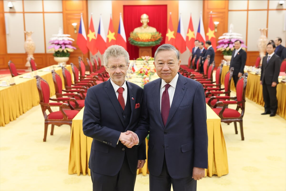 General Secretary To Lam received Chairman of the Czech National Assembly Milos Vystrcil. Photo: Hai Nguyen