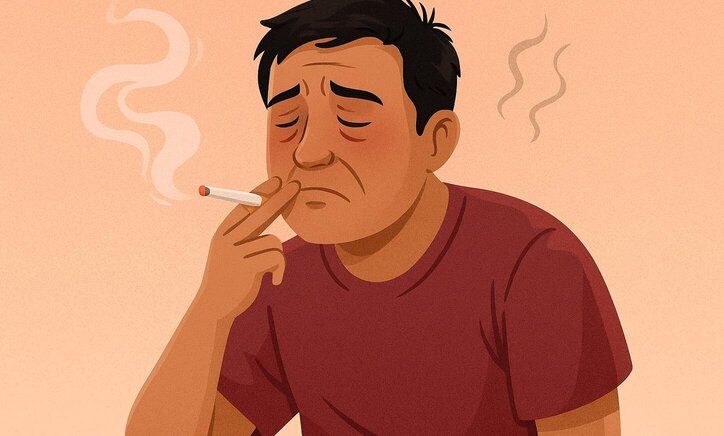 Smoking makes the body tired and exhausted. Graphics: Huong Giang