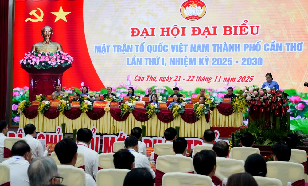 Quang canh Dai hoi Dai bieu Mat tran To quoc Viet Nam TP Can Tho lan thu I, nhiem ky 2025 - 2030. Anh: Phuong Anh
