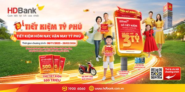 HDBank launched the "Billionaire Savings" program with a special grand prize never worth up to 3 billion VND. Photo: HDBank