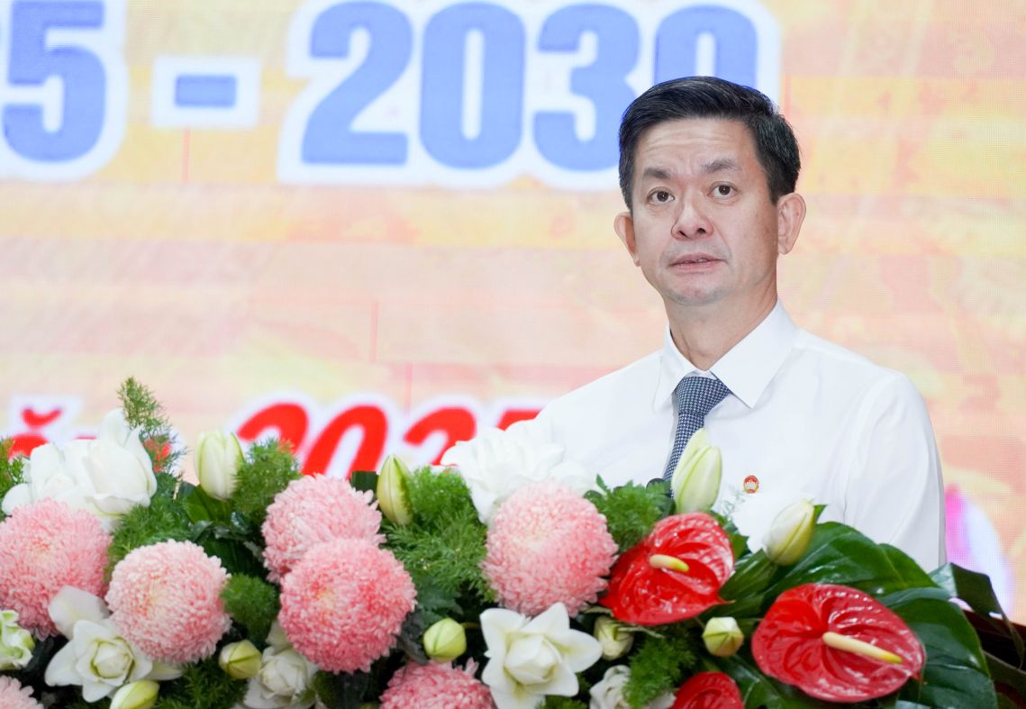 Ong Le Quang Tung - phat bieu tai Dai hoi Dai bieu uy ban MTTQ Viet Nam TP Can Tho lan thu I, nhiem ky 2025 - 2030. Anh: Phuong Anh