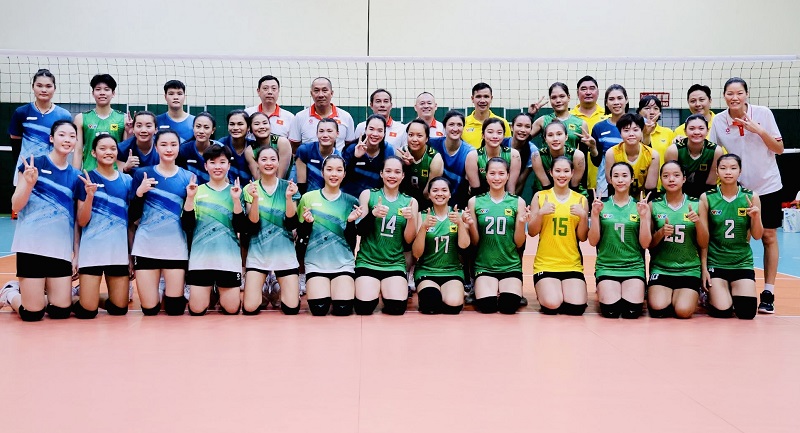 The Vietnam women's volleyball team has important clashes. Photo: VTV Binh Dien Long An