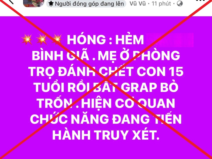The information posted on the evening of November 22 about the incident in Ho Chi Minh City that caused a stir on social networks is untrue. Photo: Thanh An