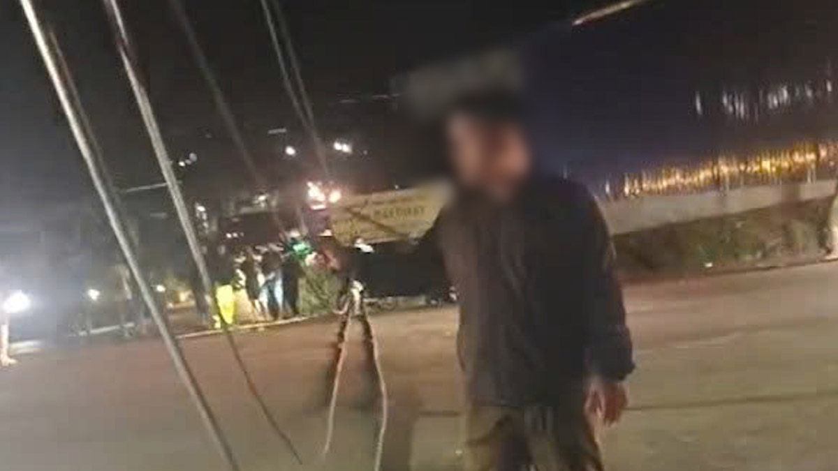 The scene of the woman's death after being entangled with a broken cable.