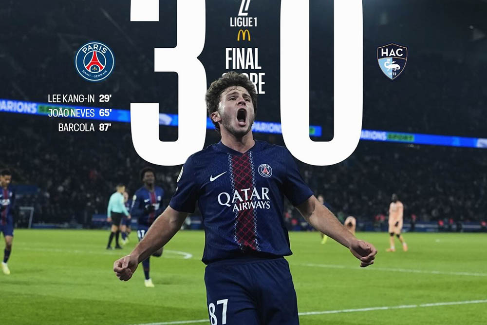 PSG had a convincing 3-0 victory over Le Havre. Photo: PSG