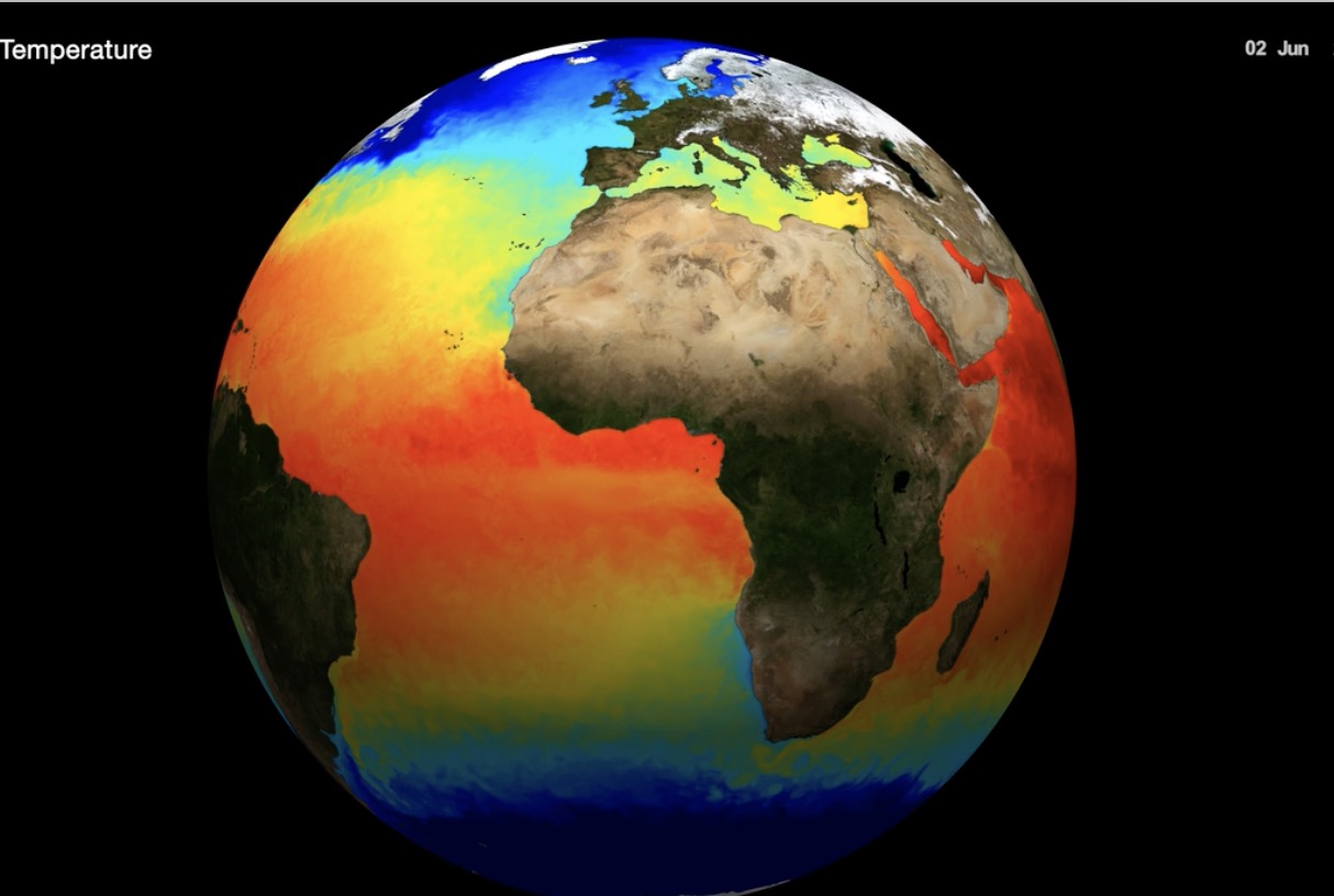 A 700km deep ocean under the surface of the Earth could hold three times more water than all the oceans on the surface. Photo: NASA