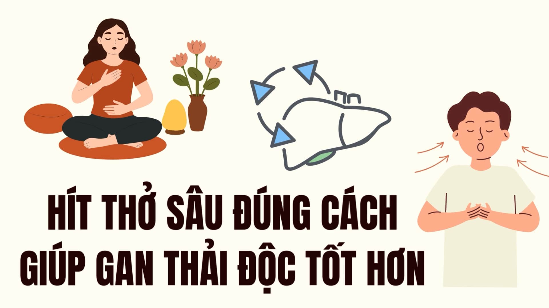 Taking proper deep breathing helps detoxify the liver better